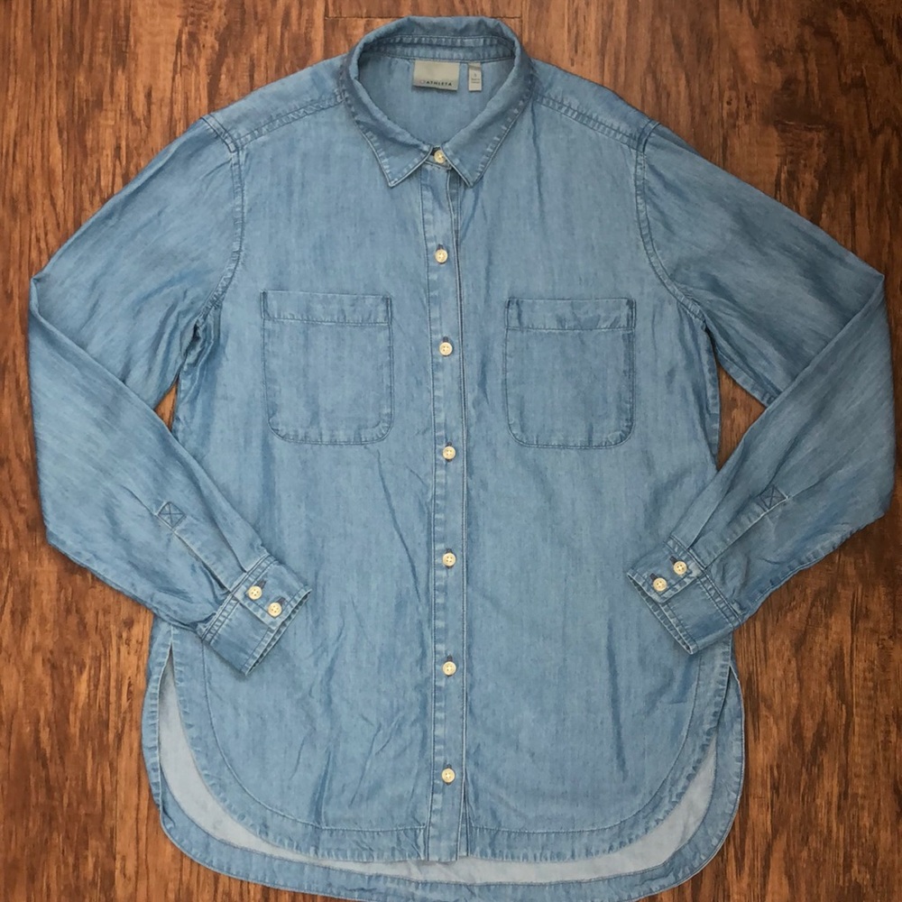 Athleta Chambray Top